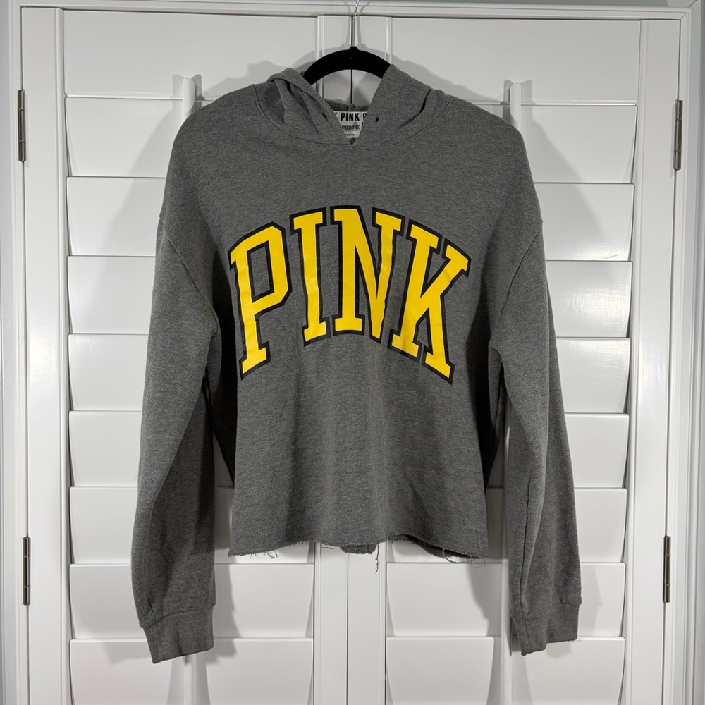 PINK Raw Edge Hoodie (M)